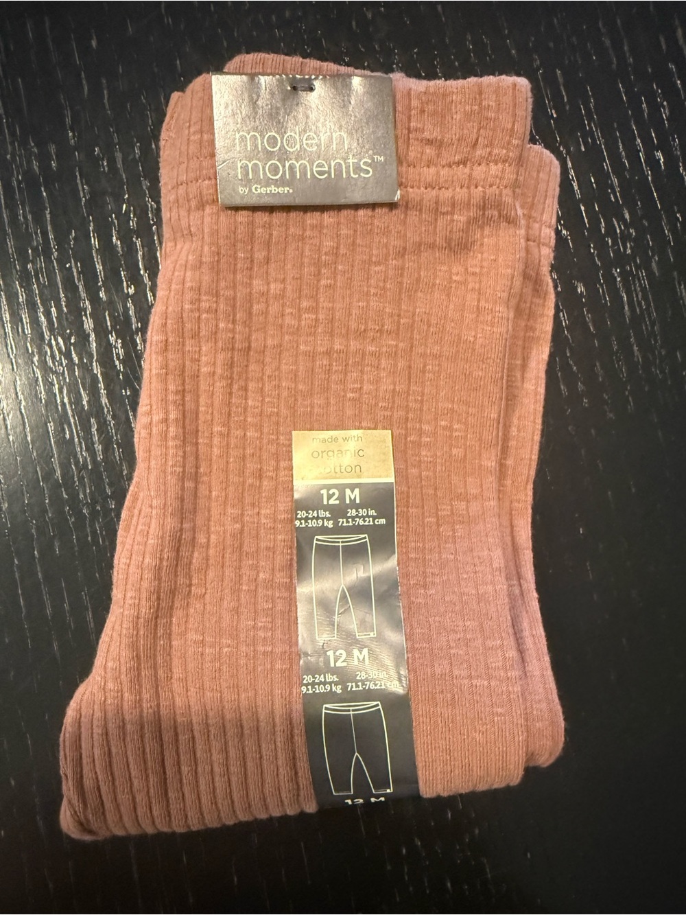 Modern Moments by Gerber Ribbed Baby Tights - Rust